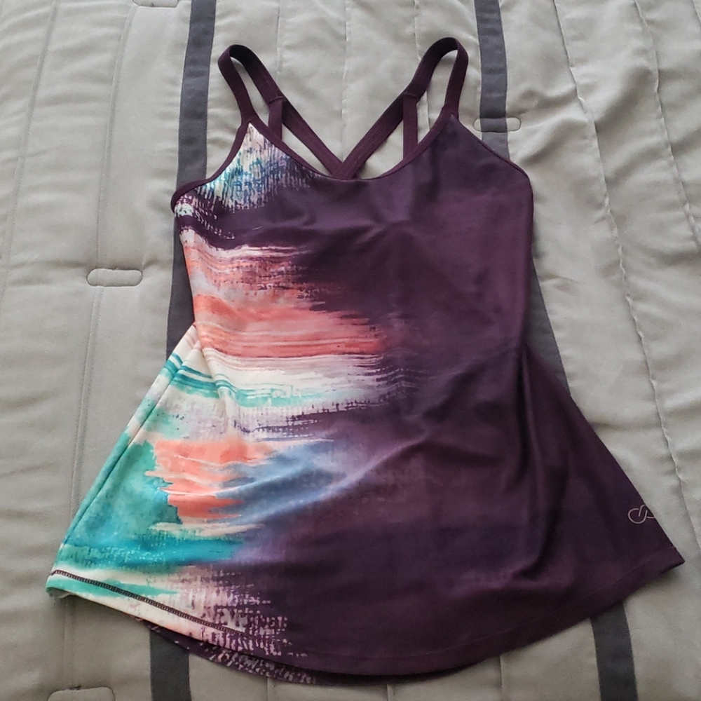 NWOT CALIA Tri-Color Sport Top